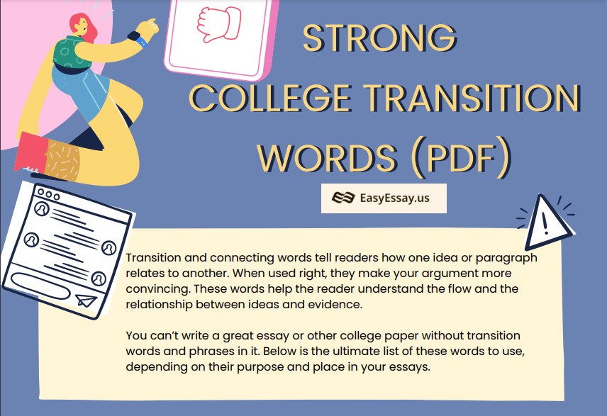 transition words for essays pdf high school