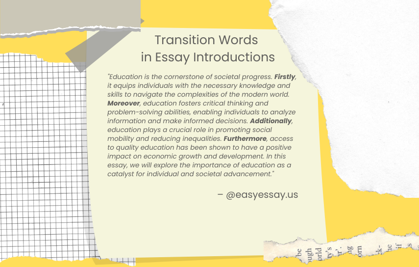 good transitions for essay