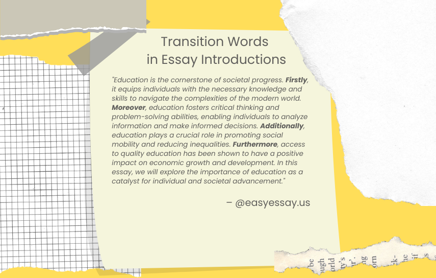 good transitions for an argumentative essay